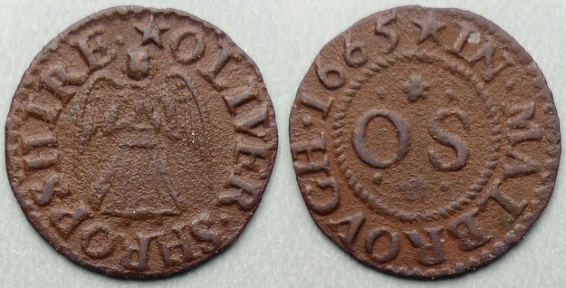 Marlborough, Oliver Shropshire 1665 farthing